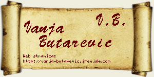 Vanja Butarević vizit kartica